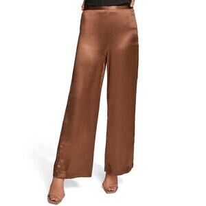 Donna Morgan Wide Leg Brown Pants, Size 16
